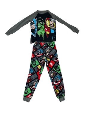 Marvel Avengers Pyjama Set Kids Boys Size Small (6) Long Sleeves Pj Pajama